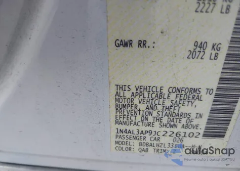 2018 Nissan Altima 2.5 Sr from USA, damaged, VIN 1N4AL3AP9JC226102